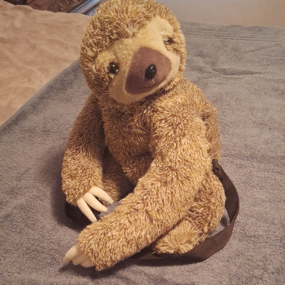 Sloth Plush Kids, Adult Backpack